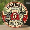 Vintage Retro Tin Sign 8x8 Inch, Baseball Metal Wall Art for Man Cave Garage Bar, American Sports Memorabilia