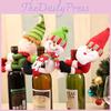 Delightful Medium Sized Santa And Snowman Wine Bottle Wraps For Joyous Christmas Decor