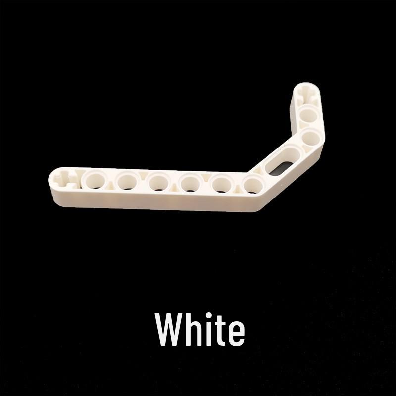 Compatible LEGO Technic 32009 11.5 Bent Beam 4495412, White Double-Bent Thick Link with Holes