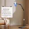 Universal Mobile Device Floor Stand with Telescopic Arm for Binge-Watching and Live Streaming