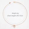Simple Black And White Ring Stainless Steel Necklace, Simple And Generous Temperament Women'S Necklace Accessories