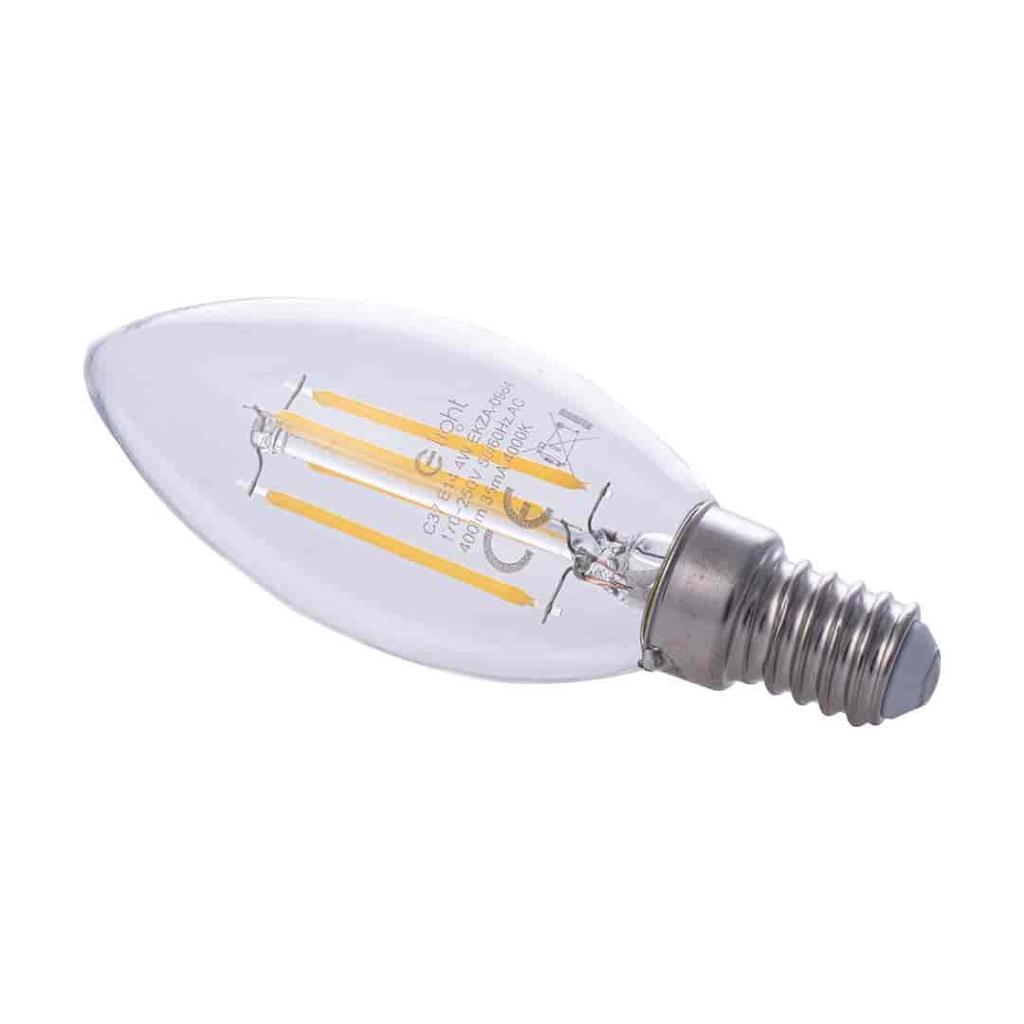 Filament LED Bulb 4W Candle E14 4000K