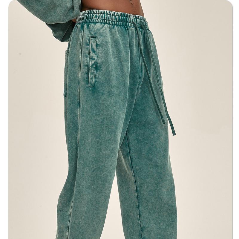 Streetwear Trendy Brand Distressed Loose-Fit Men's Wash Water Vintage Men's Pants Casual Pants Designer Clothes Baggy