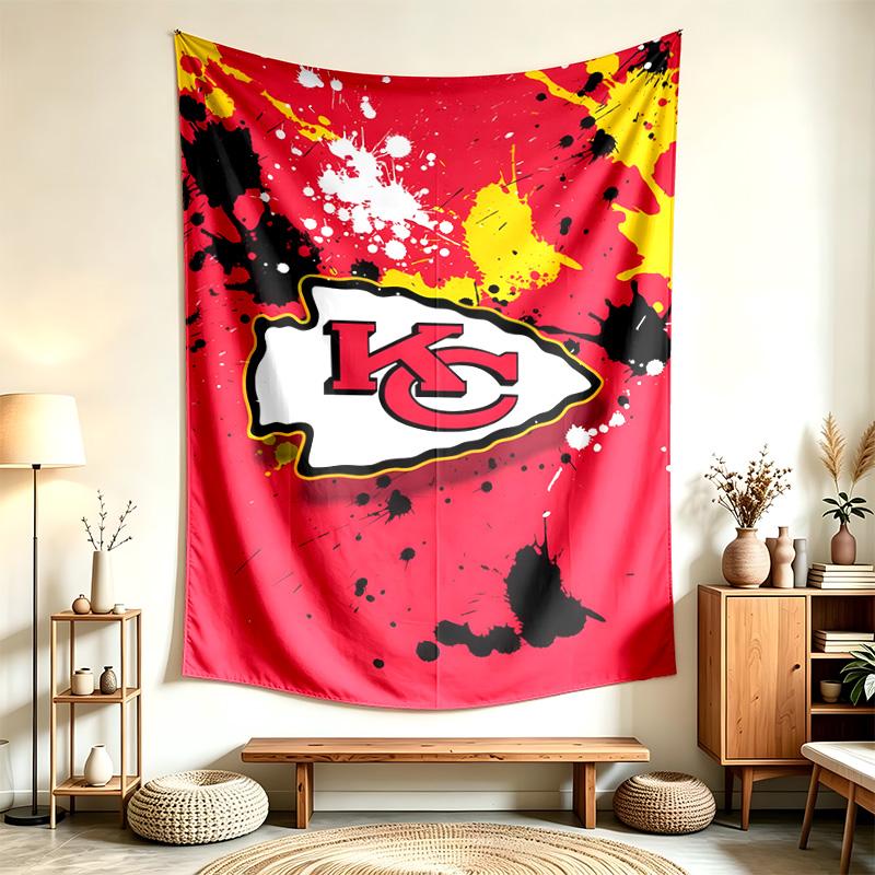 Kansas City Chiefs (28) Wandteppich Geeignet Für Die Dekoration Von Häusern Wohnheimen Und Schlafzimmern Weich Anzufassen Und Ein Perfektes Geschenk Für Freunde Und Familie