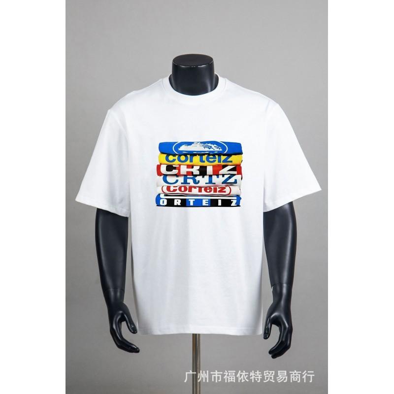 Corteiz Alcatraz Vintage Print T-Shirt Herren Damen Streetwear Lockerer Schnitt Kurzarm Tee