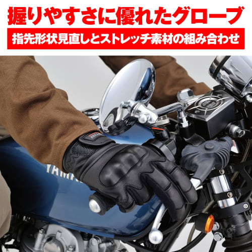 Daytona Motorcycle Gloves Autumn/Winter Genuine Leather (Goat Leather) Waterproof Windproof Hard Protector Compatible with Smartphones Goat Protector