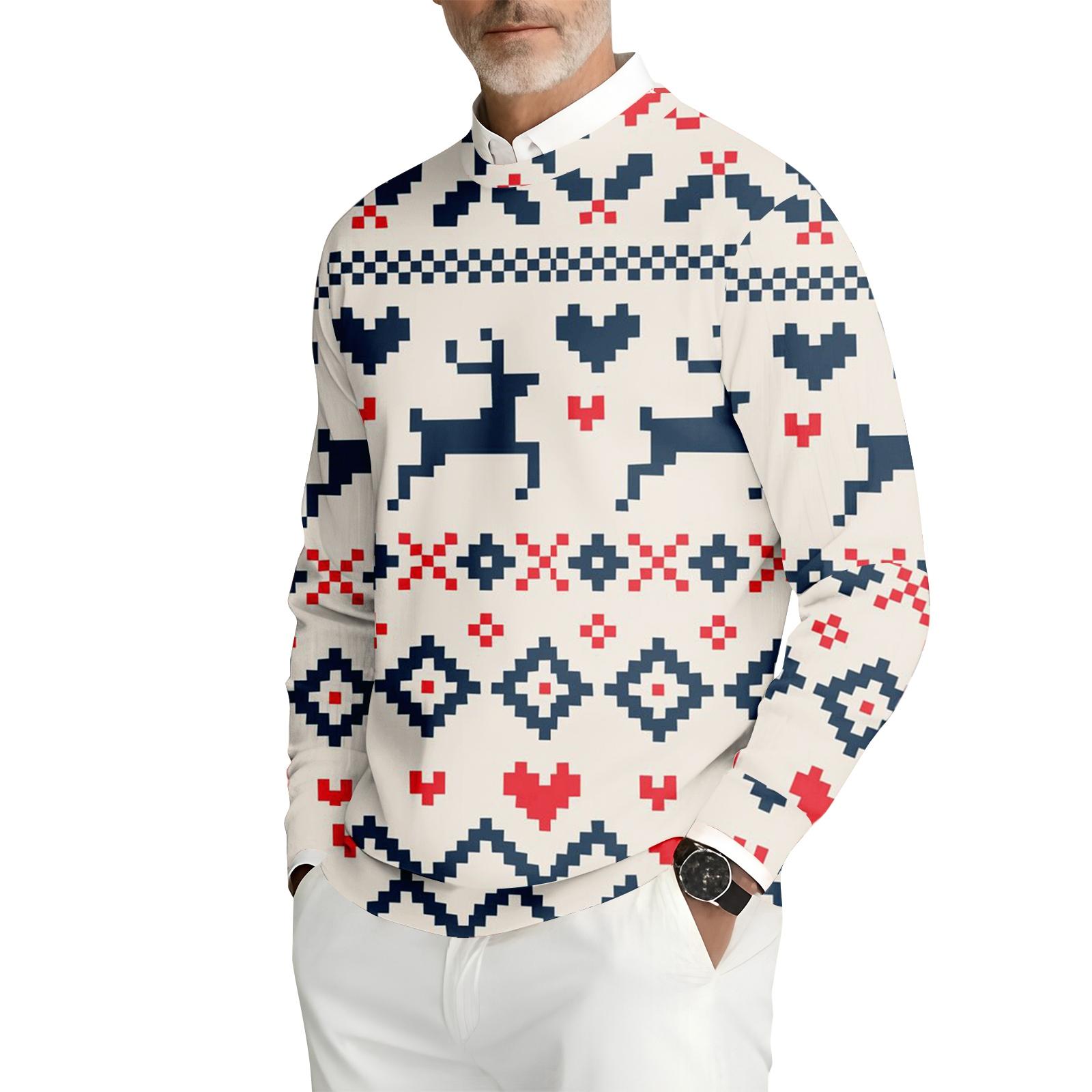 

Мужская толстовка с круглым вырезом и длинными рукавами из рубчатого трикотажа XXL бежевый