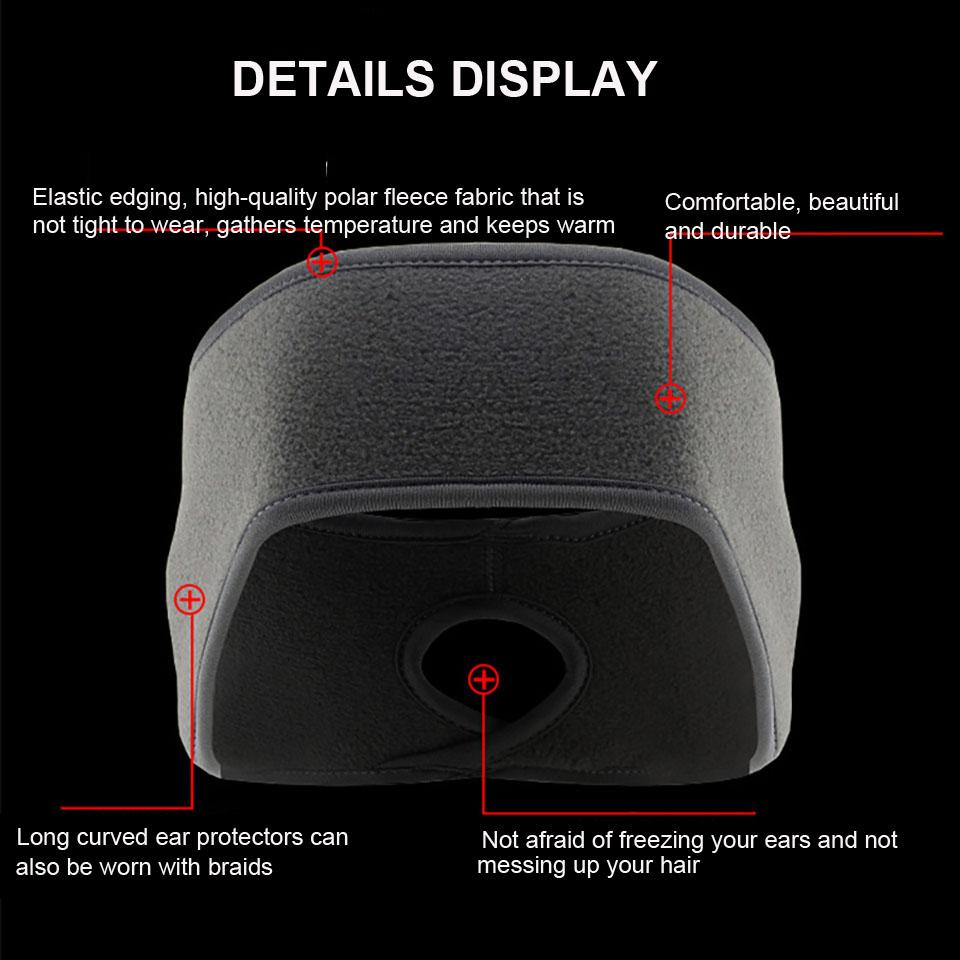 Loogdeel Warm Head Wraps Winter Windproof Ear Warmer For Women Outdoor Sports Running Headbands Ponytail