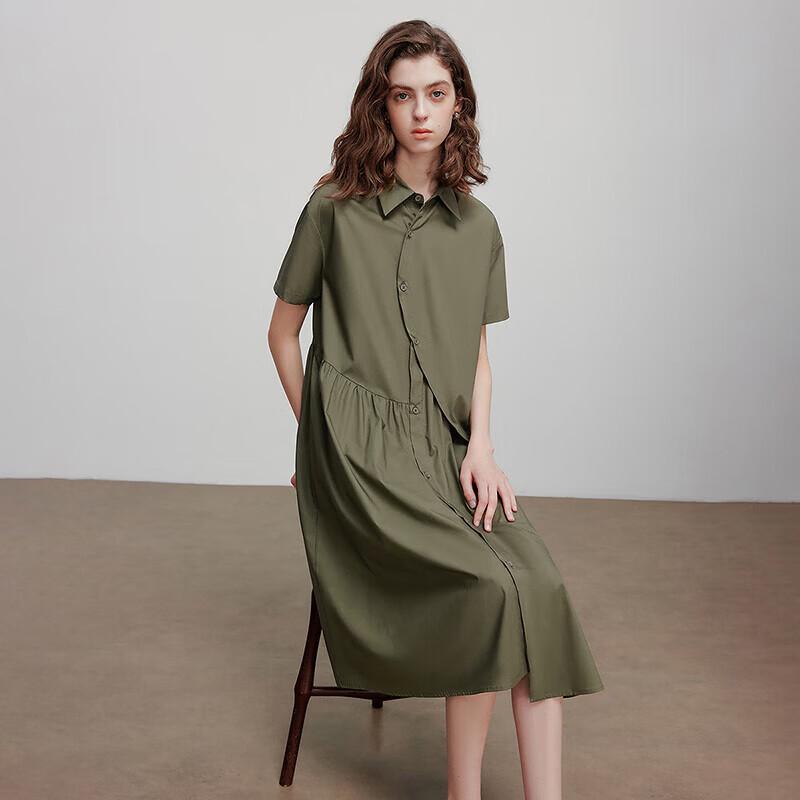 Chuyu Asymmetric Deconstructed Shirt Dress