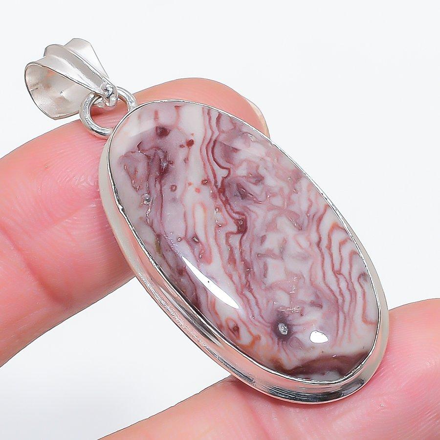 Natural Dolomite Gemstone 925 Sterling Silver Jewelry Pendant 2.05" Z0h26