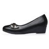 Women Fashion Sweet Black Comfort Spring Slip On Office Wedge Heel Shoes Lady Casual Hotel Work Beige Heel Shoes Ab622