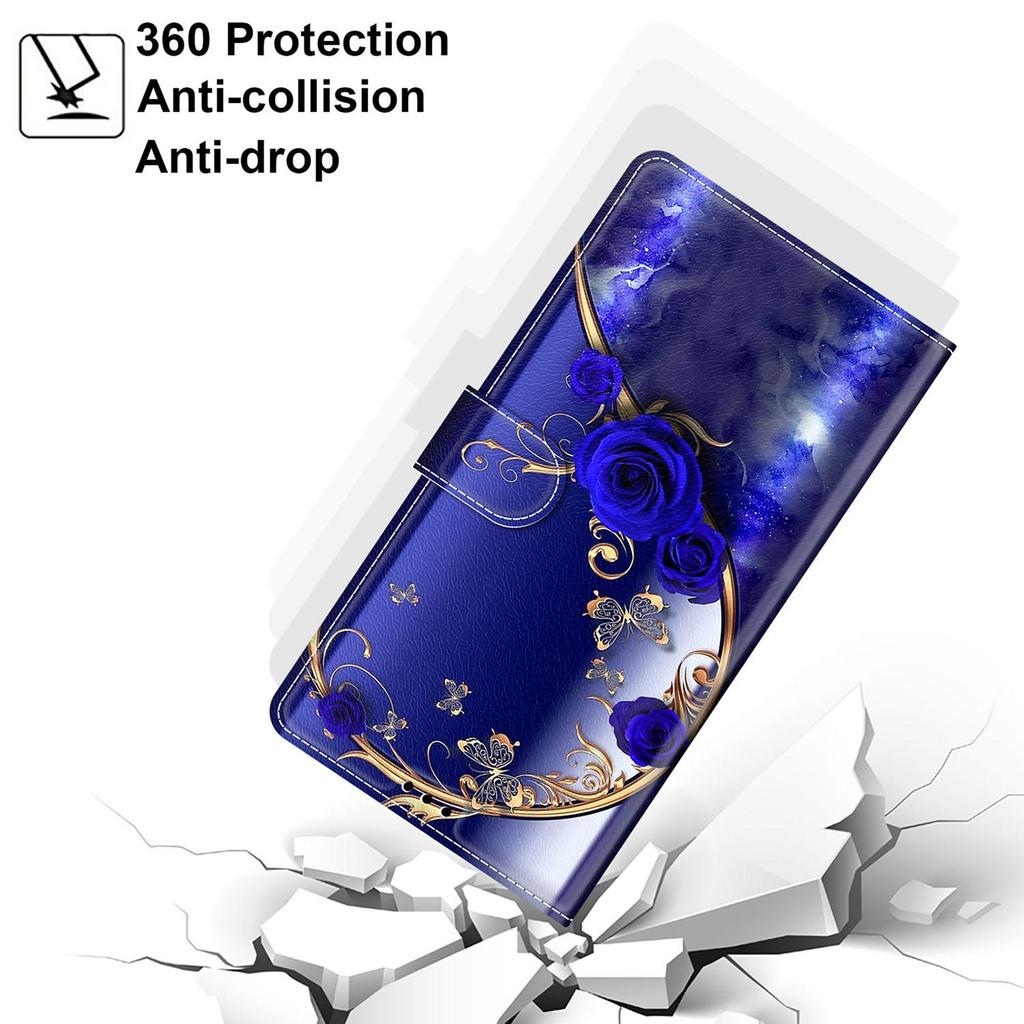 Carteira de couro PU borboleta dourada rosa azul com moldura para foto capa para iPhone Samsung Huawei Honor Xiaomi Redmi Oppo Sony Motorola Nokia Google