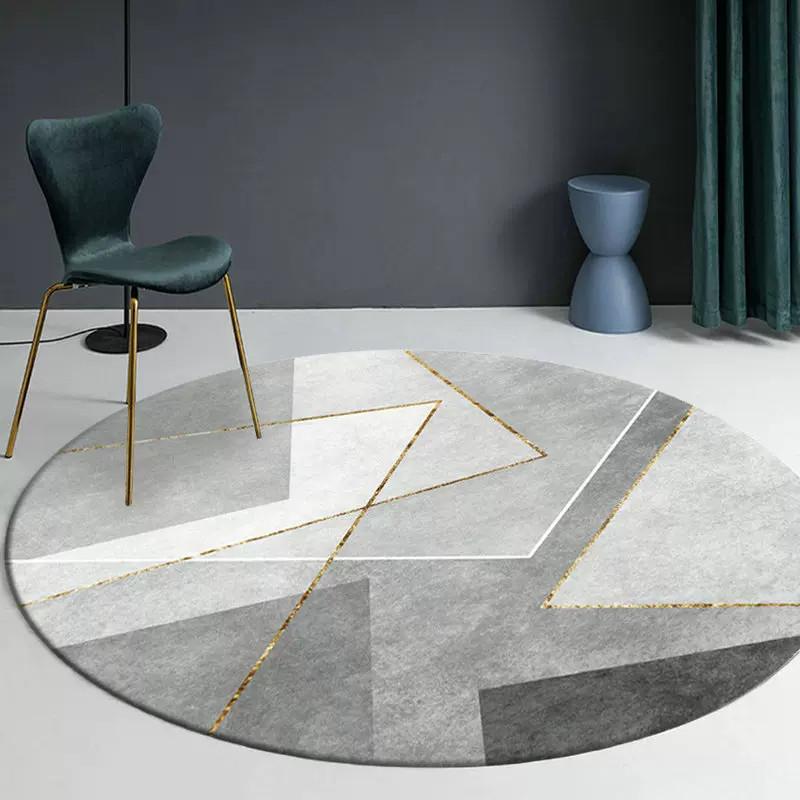 Nordic Light Luxury Round Carpets Modern Living Room Decoration Rugs Large Area Bedroom Decor Bedside Carpet Simple Lounge Rug