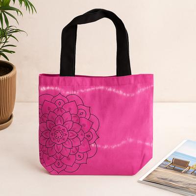 Tie-Dye Cotton Tote Bag 6oz 38x42x12cm Black Handle