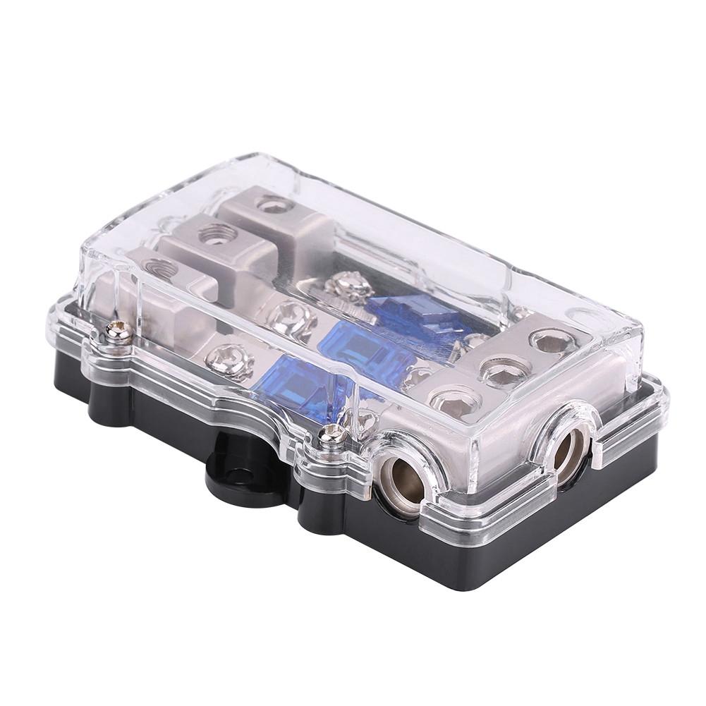 Universal 60A Car Auto Vehicle Stereo Audio Power Fuse Box Holder Block 1 In 3 Ways Out