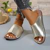 Platform Slippers Women's New 2025 Summer Simple Fashion Slippers