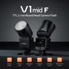 Godox V1 Mid F Flash for Speedlight with TTL 55Ws Approximately 650 Flashes At Full Recycle Wireless Sec Sync Fujifilm Support, Touchscreen, Output,