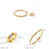 Modern Luxury Stainless Steel Jewelry Set With Beaded Bangle And Ring For Women
