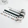 5m Schwarz Weiß Karomuster Washi Tape Koreanischer Ins Stil Handgezeichnet Englische Buchstaben Dekopapierband für Journaling Scrapbooking