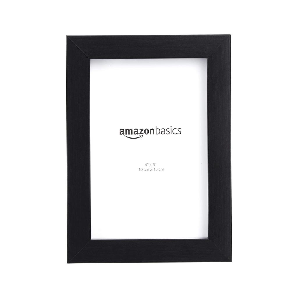 Amazon Basics Rectangular Photo Postcard Set of L x W cm Frames, Size, Black, 5, 15.2 10.2