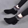 Foreign Trade 2025 Autumn and Winter Short Boots Women's Thick Heel Velvet Cotton Shoes Fashion Round Head Thick Heel Large Size Women's Boots Warm