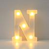 LED Letter N Lamp 16.5 Cm Battery-Powered Table Wall Decoration for a Party