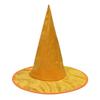 Masquerade Dress Up Hat Velvet Witch for Halloween Costume, Pointed Wizard Cap with Wide Dark Fantasy Costume Props Brim, Festival Headwear,