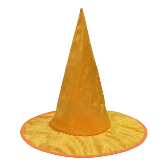 Masquerade Dress Up Hat Velvet Witch for Halloween Costume, Pointed Wizard Cap with Wide Dark Fantasy Costume Props Brim, Festival Headwear,