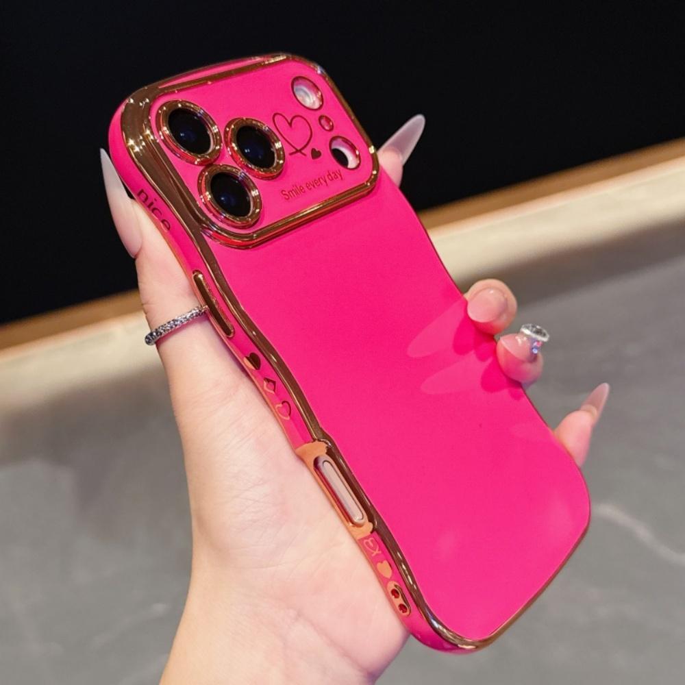 Luxury 6D Plating Wavy Phone Case For iPhone 17 Air 16 15 14 Plus 13 12 11 Pro Max 16e 16Pro Shockproof 3D Armor Soft TPU Cover