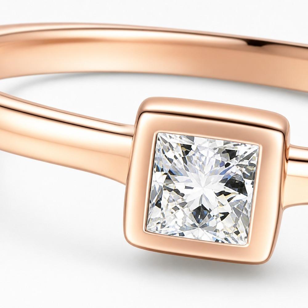 Mosan Moissanite 925 Silver Luxury Gemstone Ring 30 Points Total Weight 1.3g Champagne Jinmei Code Closed 5-6-7-8-9 MS-JZ032
