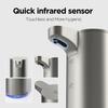 mooas Automatic Foaming Soap Dispenser - Pure & Clean Touchless Hand Soap Dispenser, Stainless Steel, USB Rechargeable, Hands-Free Dish Soap Dispenser