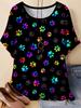 Vintage Women's Summer T-Shirt Anime Cat Graphics O-Neck Short Sleeve T-Shirts Female Streetwear Casual Oversized Woman Clothes