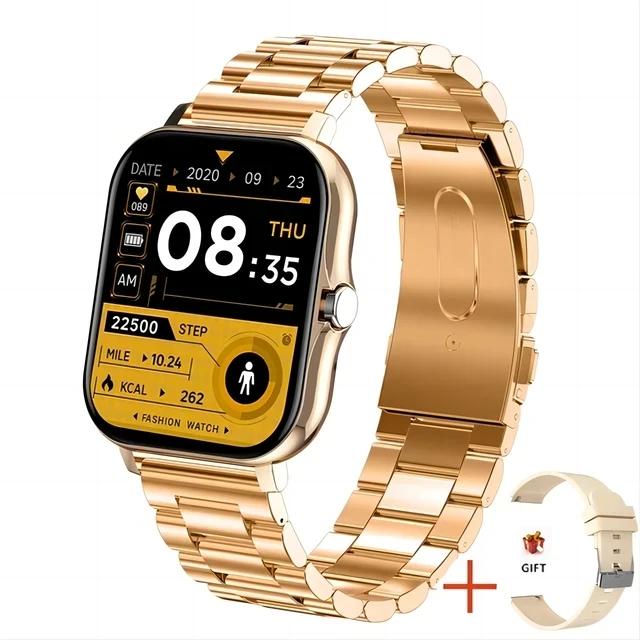 Orologio intelligente da uomo per donna Schermo touch completo Chiamata Bluetooth Orologio impermeabile GPS Sport Fitness Tracker Smartwatch Lady per Android iOS
