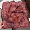 Women Silk Scarf White Polka Dot Small Square Scarf Fashion Decorative Neckerchief For Spring Summer