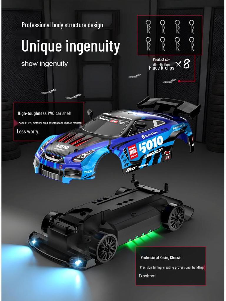 1:24 Four-Wheel Drive RC Drift Car with Stepless Speed