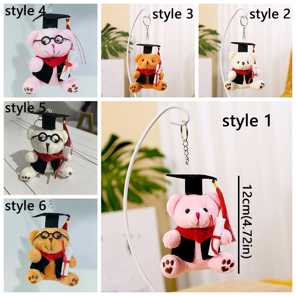 Soft Stuffed Bear Keychain Cute Bear Pendant Cartoon Dr Bear Doll  Clothing Decor