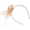 Fascinator Stirnband und Clip Set Kleiner Pillbox Hut Nude Netz für Damen Teeparty Cocktail Veranstaltungen Besondere Anlässe Accessoires