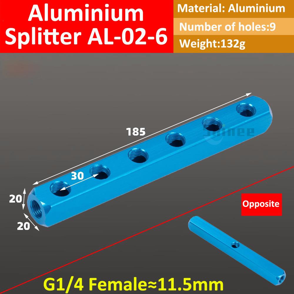 Blue Bus Plate Al-234-12 1/2 Pneumatic Connector Bus Exhaust Distribution Board Air Source Branch Connector Arrangement Multiway