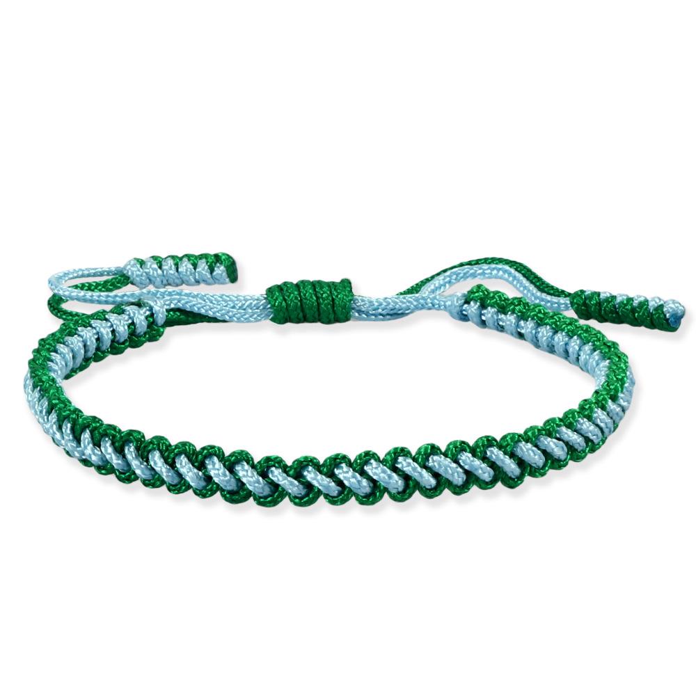 Women's Two-Color Ethnic Knot Bracelet: High-End Handwoven Jewelry