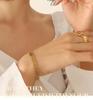 Versatile Trendy Geometric Titanium Steel Bracelet for Women, 18K Gold Plated, European & American Style (E250)
