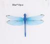 10Pcs/Set 3D Dragonfly Wall Sticker For Wedding Window Gardening Floral Decoration Home Decor 3D Magnet Fridge Stickers