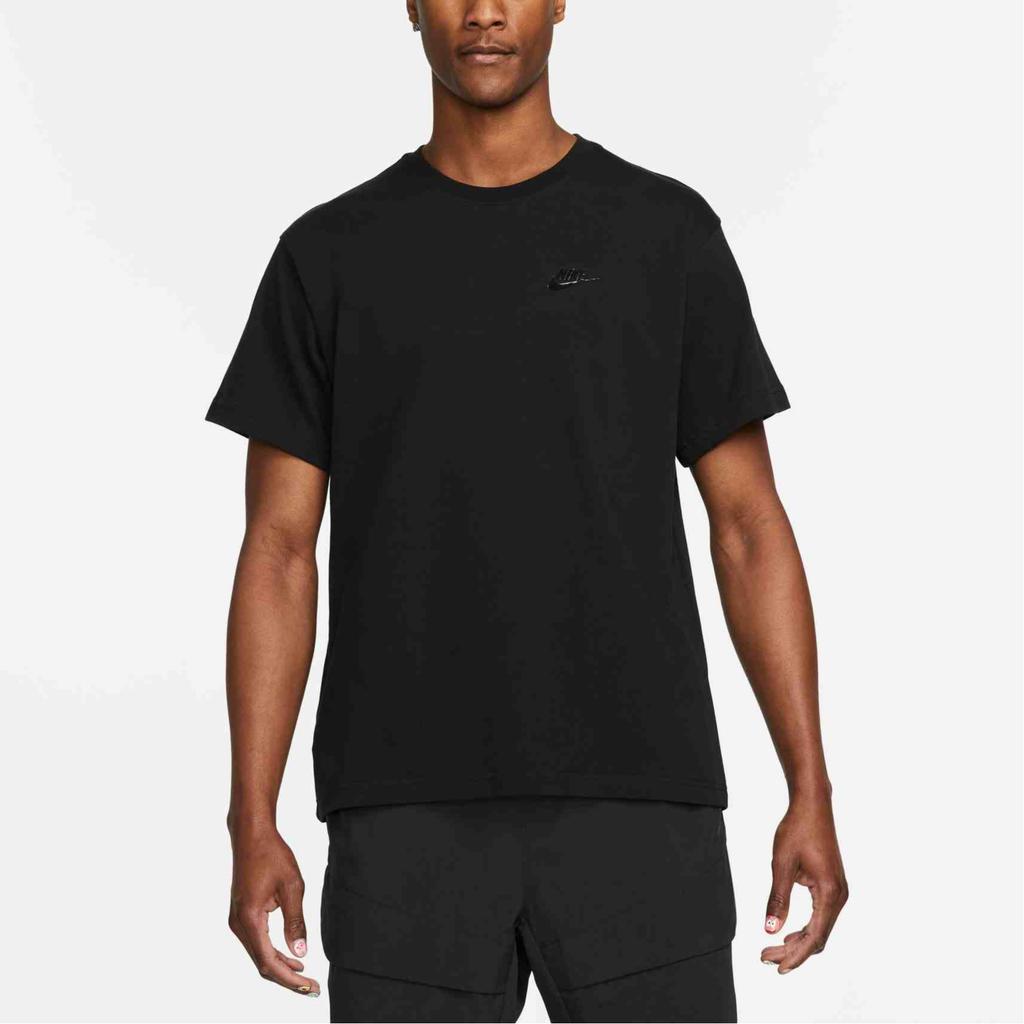 Nike Sportswear Solid Logo Crew Neck Short Sleeve T-Shirt Men Tops Black DM6586-010