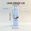 1PC Minimal Panda Doodle Sketch Pattern 750ml Color Plastic Sports Water Bottle Leakproof Flip Straw Lid Suitable for Sports Office Home Use