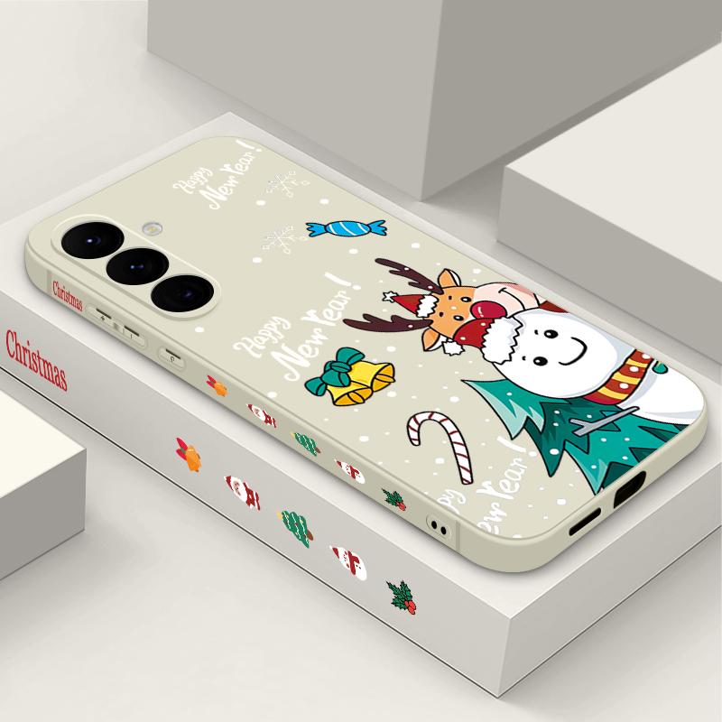 

Lanyard Snowman Case For Samsung Galaxy S23 S24 Ultra A55 A54 5G A56 S25 A53 A52 A14 A34 A15 A35 S20 FE S21 S22 Ultra Shockproof Capa Samsung Galaxy A52 / A52S белый