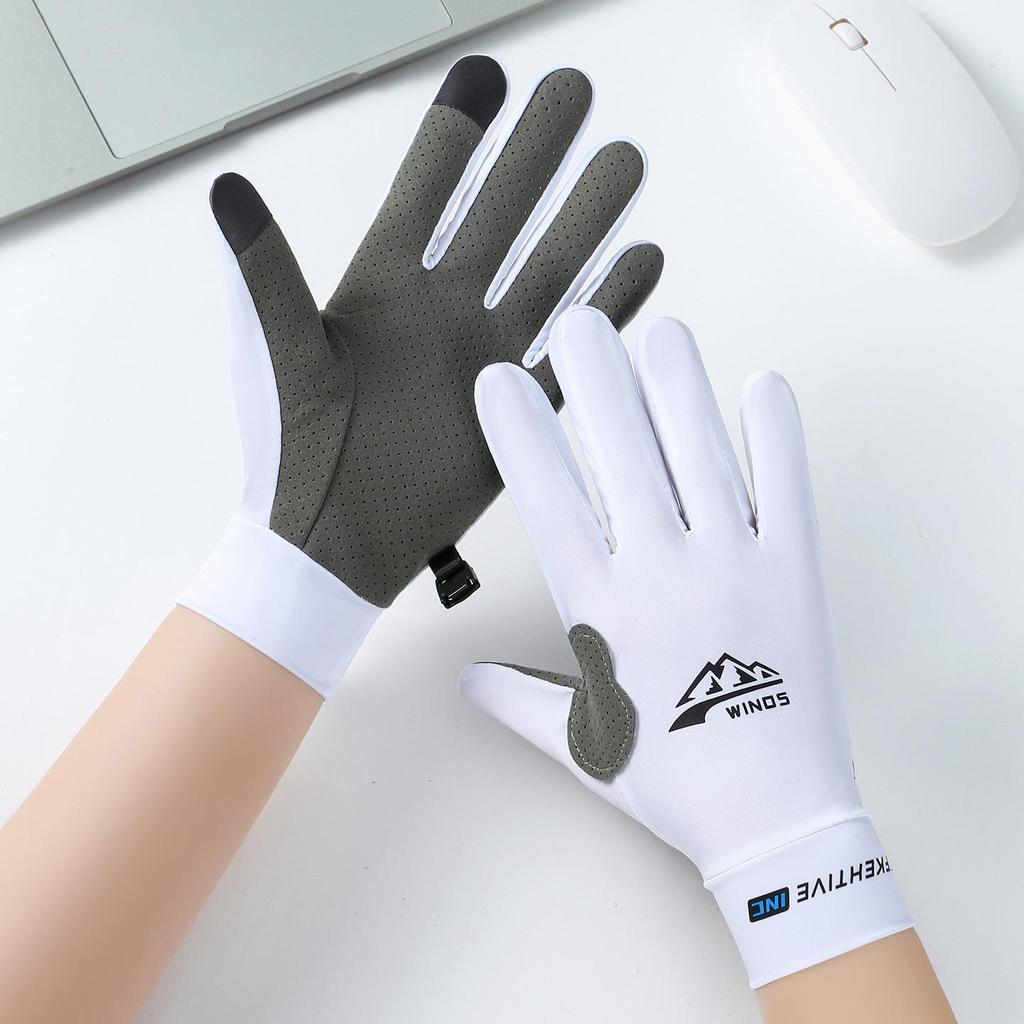 Ice Silk Fingerless Sun Protection Gloves for Men & Women - Non-Slip, Ideal for Hiking, Cycling, Driving, Food Delivery, Mountaineering