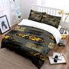 Golden Racing Car Streetwear Design kid's and adults' bedroom decor, Exquisite three-piece bedding set gift