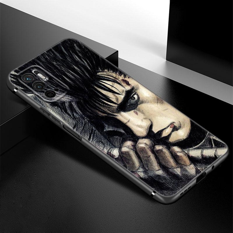 

Чехол для телефона с аниме Berserk Guts для Xiaomi Redmi Note 7 8 9 10 Lite 11 11E 11T 12 Pro 11S 4G 10T 5G 8T 9S 10S, мягкий черный чехол из ТПУ Redmi Note 7(Pro)