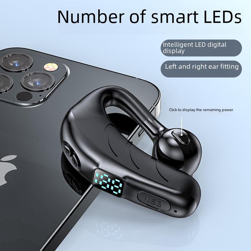 X13 Wireless Bluetooth Headset with Battery Display, ENC Dual Microphone, Noise Reduction, Ear-Hook Design, and Extended Standby Life.