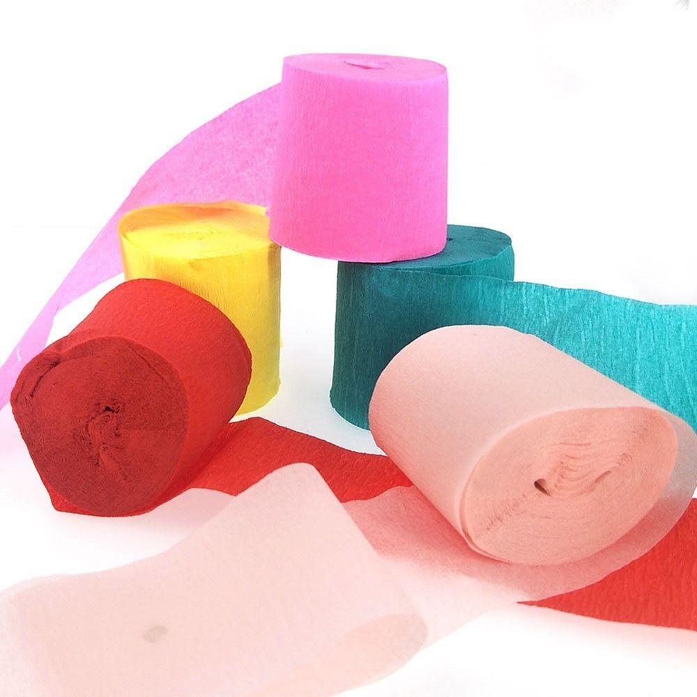 Decoration Ceremony Handmade Birthday Party Crepe Paper Crinkled Papers Craft Streamer Roll