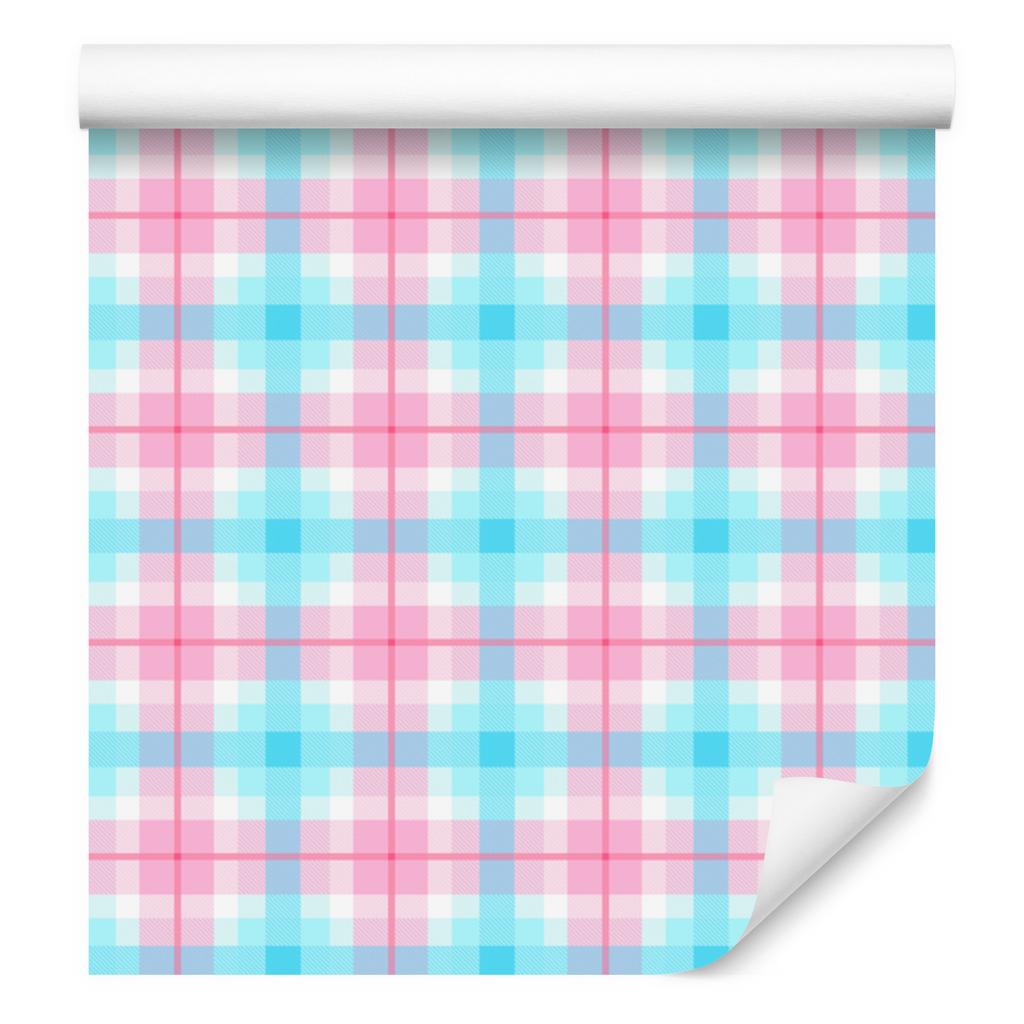 Candy Check Wallpaper Powder Pink and Celadon 50x1000